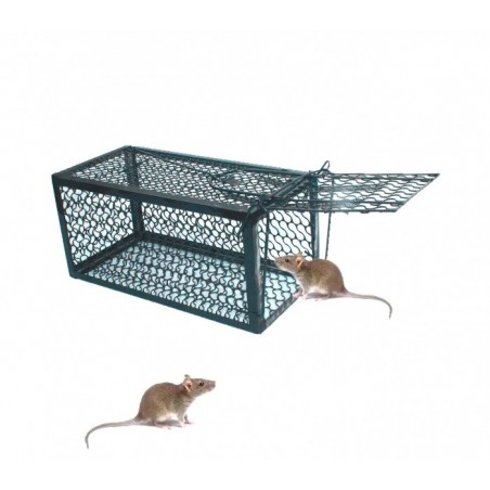 Piège en métal pour souris à ressort à pression automatique 24x11x11 cm NOIR