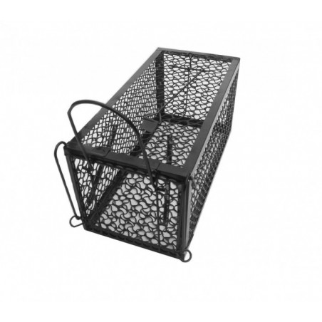 Piège en métal pour souris à ressort à pression automatique 24x11x11 cm NOIR