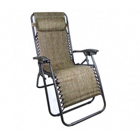 485347 Chaise-longue entièrement inclinable BEIGE EVERTOP GRAVITà ZERO