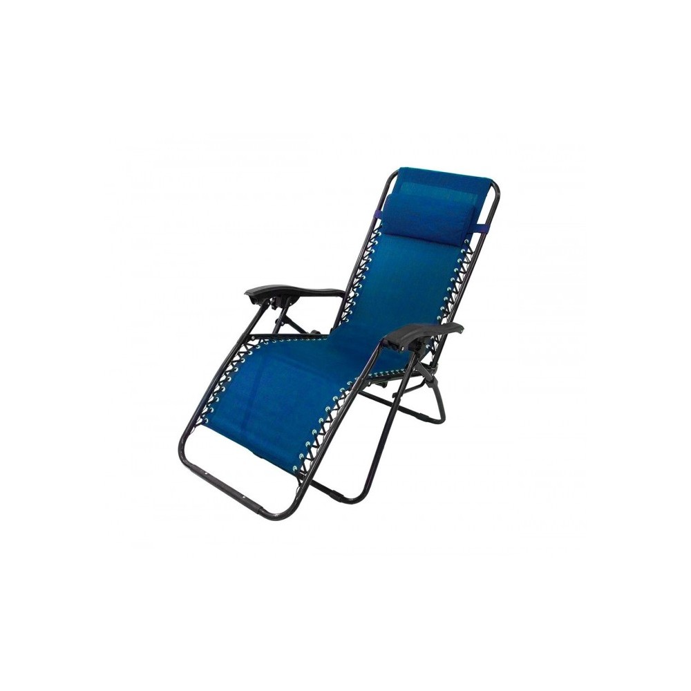 485330 Chaise-longue entièrement inclinable BLEU EVERTOP GRAVITà ZERO