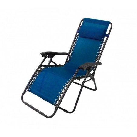 485330 Chaise-longue entièrement inclinable BLEU EVERTOP GRAVITà ZERO