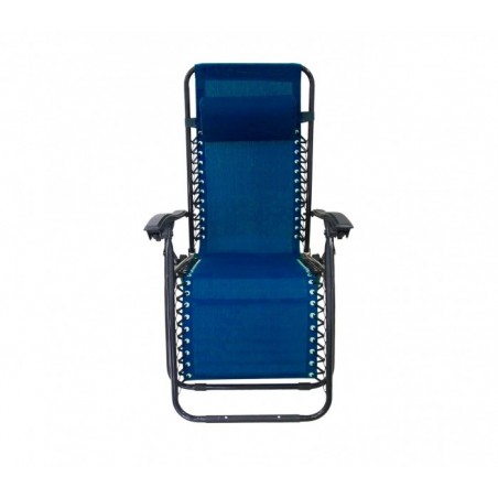 485330 Chaise-longue entièrement inclinable BLEU EVERTOP GRAVITà ZERO
