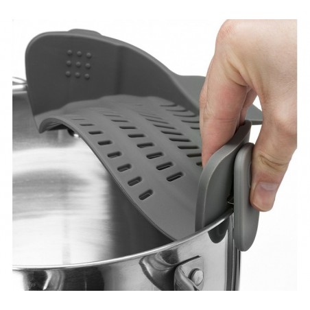 Passoire en silicone réglable avec pince de serrage pour marmitte 22x12x7cm