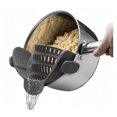 Passoire en silicone réglable avec pince de serrage pour marmitte 22x12x7cm