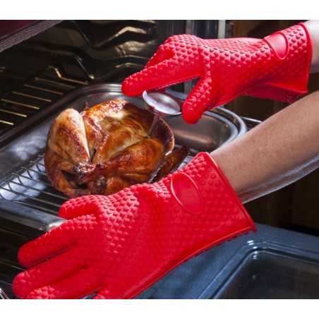117480 Gant en silicone souple pour four Hot Hands avec antidérapant