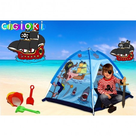 Tienda de campaña infantil en forma de iglú con dibujo barco pirata / 112x112x94 cm Linea Cigiochi