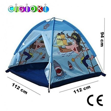 Tienda de campaña infantil en forma de iglú con dibujo barco pirata / 112x112x94 cm Linea Cigiochi