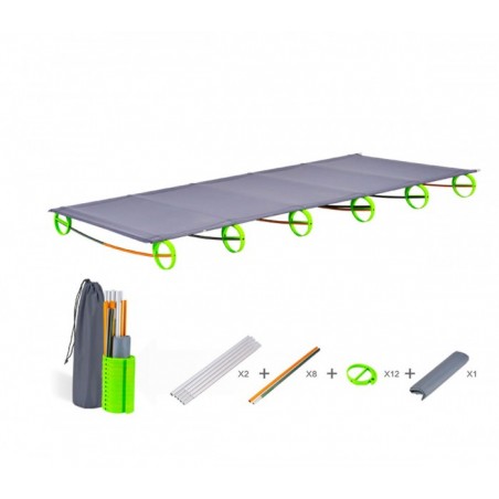 Lit de camping FUBUCA avec système de suspension amovible 180x58x10 cm