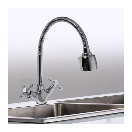 870068 Robinet MART avec bras flexible bidirectionnel douchette FUIYLIN CHROME