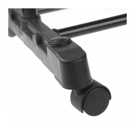 021027 Penderie extensible en métal avec roues 83x41x87cm max h162 cm