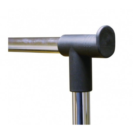 021027 Penderie extensible en métal avec roues 83x41x87cm max h162 cm