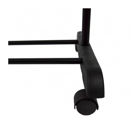 021027 Penderie extensible en métal avec roues 83x41x87cm max h162 cm