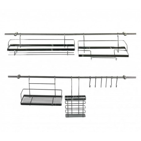 980603 Ensemble D'organisateurs cuisine Maitre Chef  16 Pièces, 2 Barres De 72 Cm