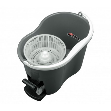 810779 Sceau avec pédale et serpillère en microfibre rotative 360° CNET 6L