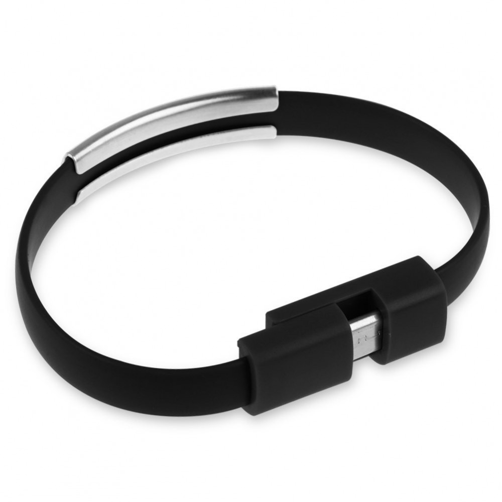 Pulsera unisex de silicona con doble funcion - cable de datos y cargador para movil Samsung