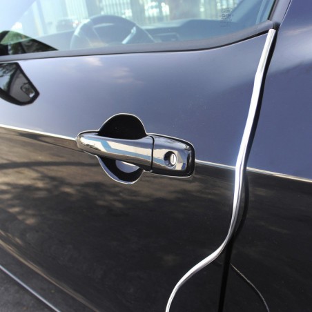 EF013 XONE Set de 4 protecteurs de bord de porte voiture Chrome PVC