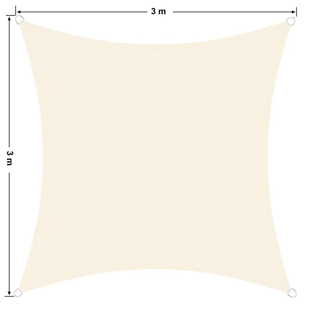 Auvent carré 482414 vert 3x3x3m avec crochets...