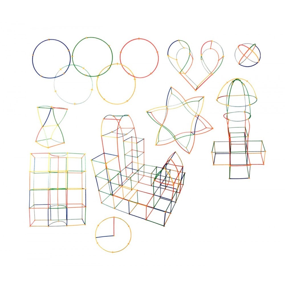Set de pailles pour constructions 3D avec...