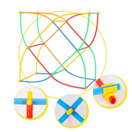 Set de pailles pour constructions 3D avec accessoires 600 pièces