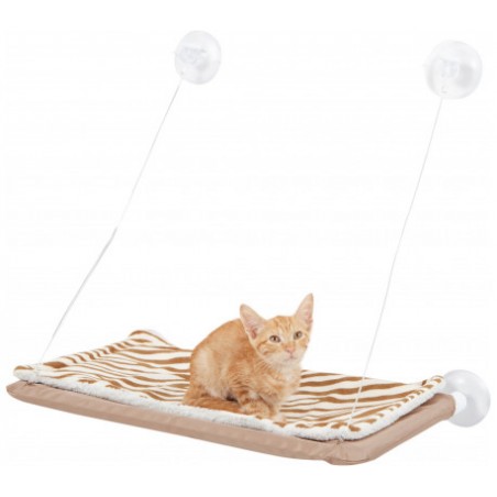 Lit  pour chat avec des ventouses à suspendre a la fenêtre