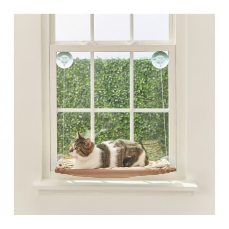 Lit  pour chat avec des ventouses à suspendre a la fenêtre