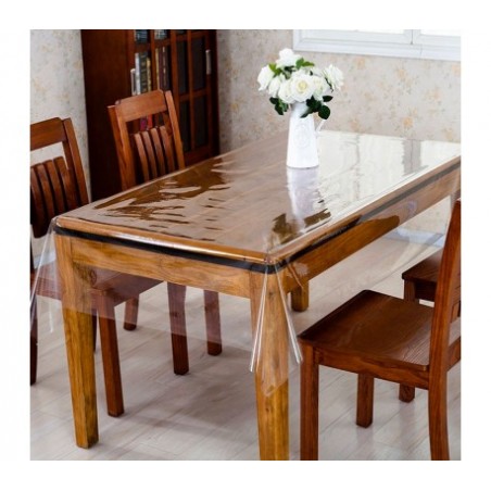 302972 Nappe rectangulaire toile cirée PVC 140x180 cm imperméable transparente