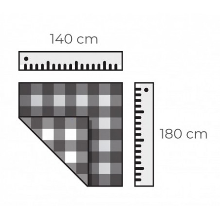 302972 Nappe rectangulaire toile cirée PVC 140x180 cm imperméable transparente