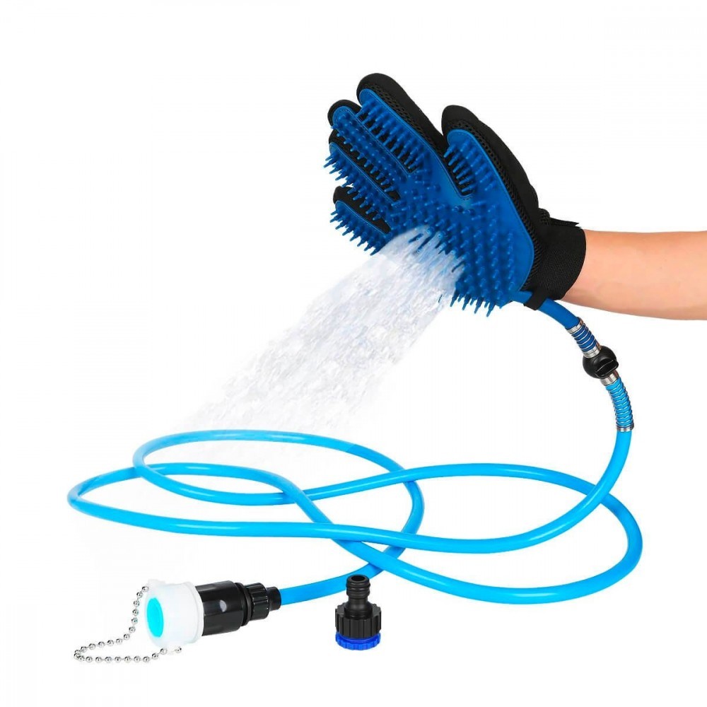 Gant 2 en 1 pour animal lavage et massage  avec...