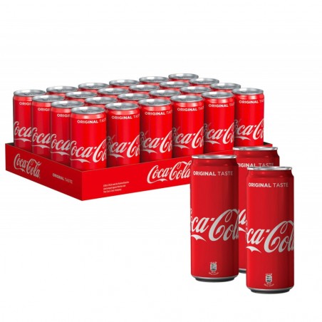 Pack économique COCA COLA 24 cannettes originales De 33 Cl