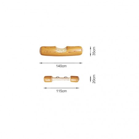 Jeu de piscine 4 pièces gonflables 2 canoës 2 rondins 140x35 cm