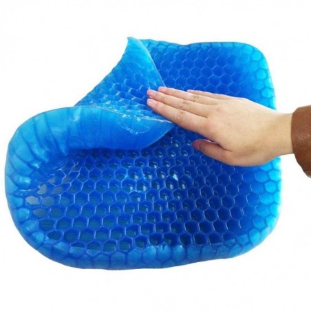Coussin gel anti-escarres transparent 37x30x4cm assise prolongés