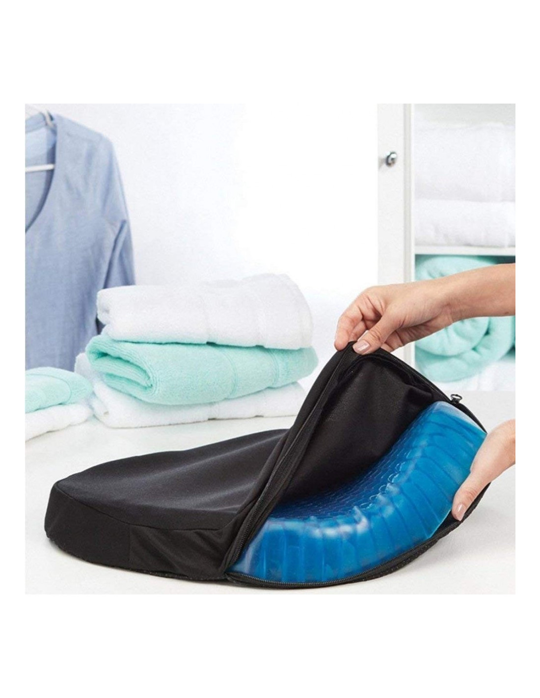 Coussin de chaise,Coussin de Gel Respirant, Coussin Anti Escarres, Soulage  la Pression sur Le Orthopédique