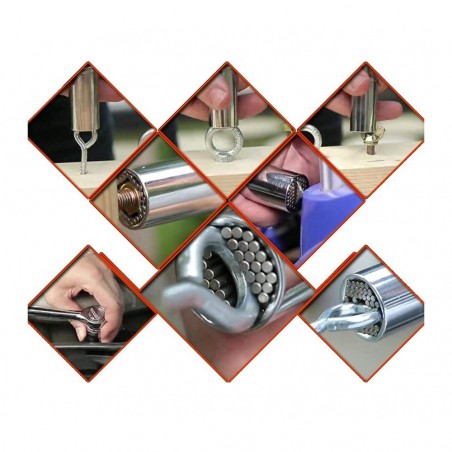 180623 Clé universelle 3 pièces multifonctions et  cliquet GATOR GRIP 7-19 mm