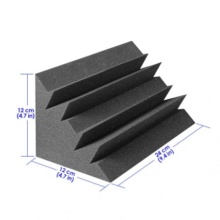 FUBUCA panneaux polyuréthane coudés acoustiques 12x12x24cm Bass Trap