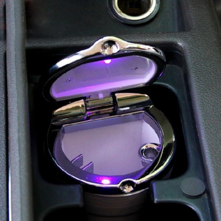 Cendrier de voiture XONE AI079 pour emplacement porte-gobelet et lumière à LED