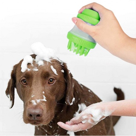 221158 Distributeur de savon et brosse en silicone pour chien Gentle Dog Washer