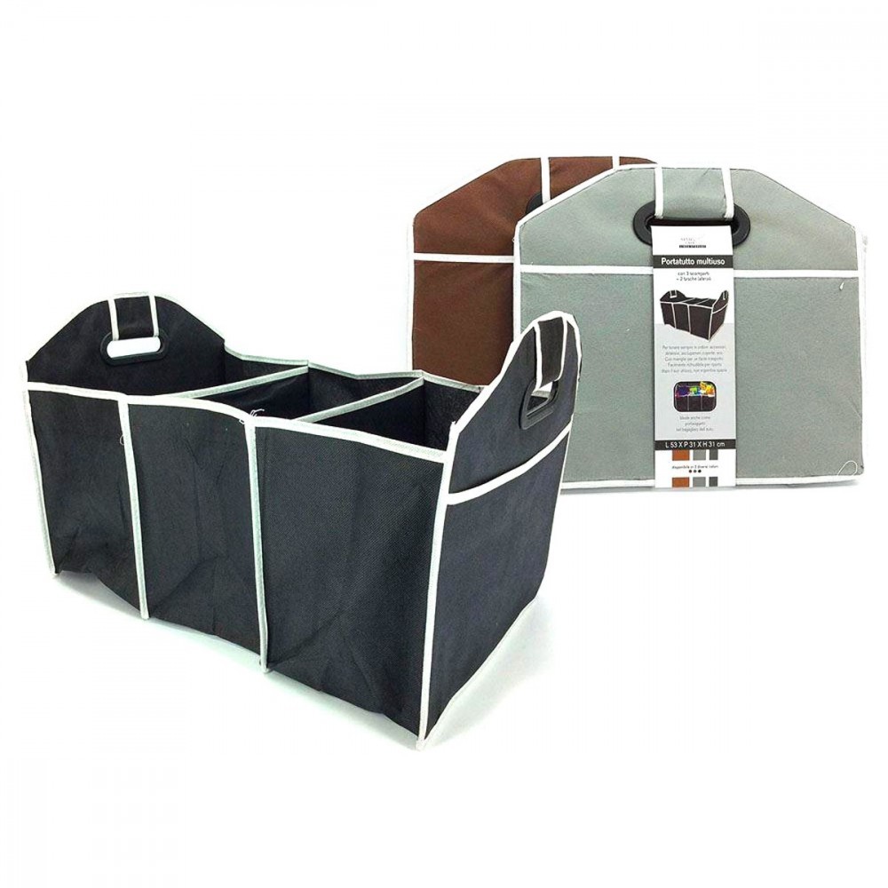 627489 Organisateur de coffre multipoches et pliable 53x31x31cm en TNT