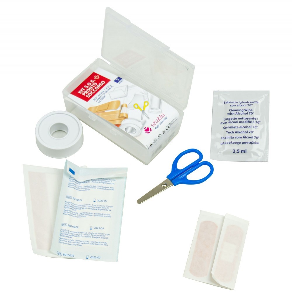 931507 Trousse de secours SOS 7 pièces SETABLU ciseaux bandages pansements