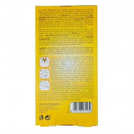 931422  8 bandes d'épilation SETABLU avec extraits de caramel et calendula