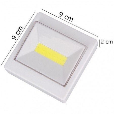 618127 Lampe à piles à LED COB avec bouton et connexions magnétiques