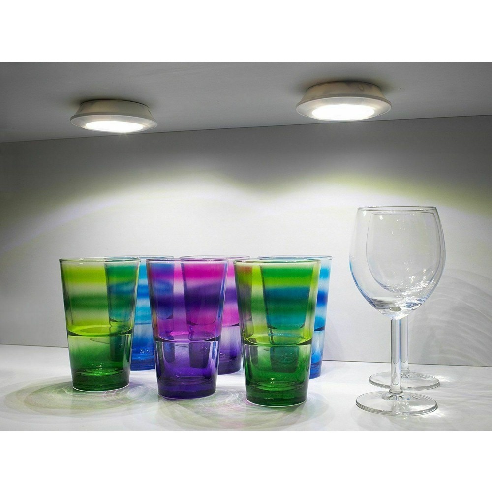 568989 Spots LED à piles avec télécommande à...