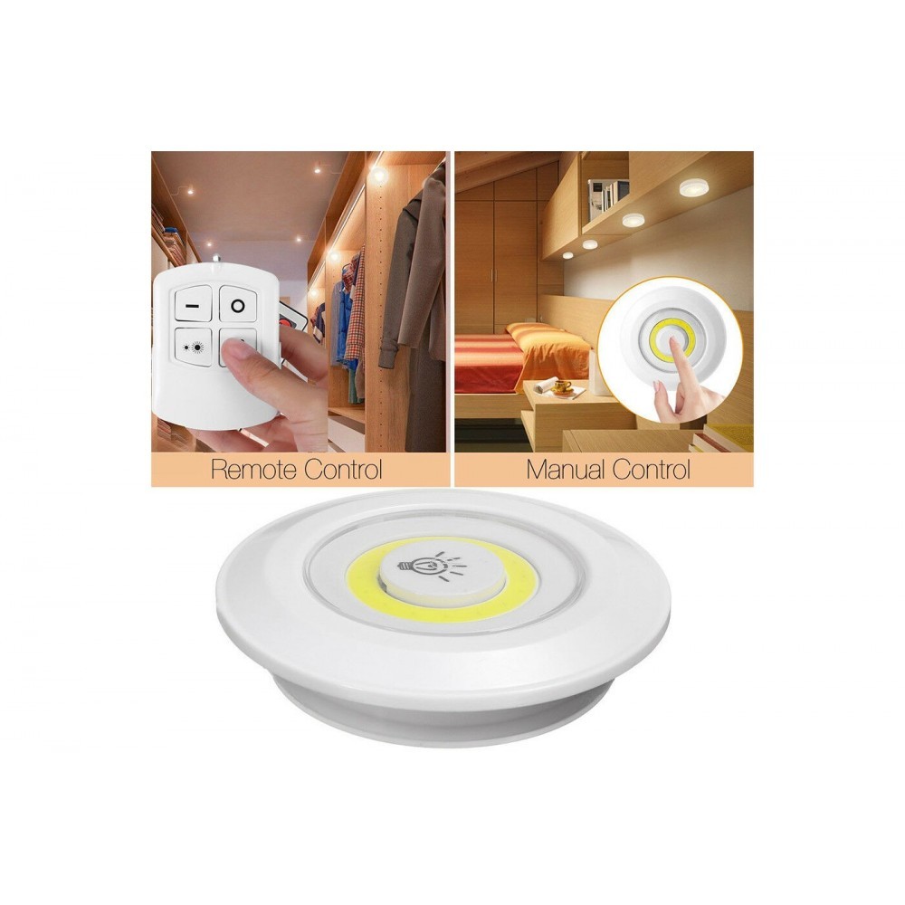 568989 Spots LED à piles avec télécommande à...