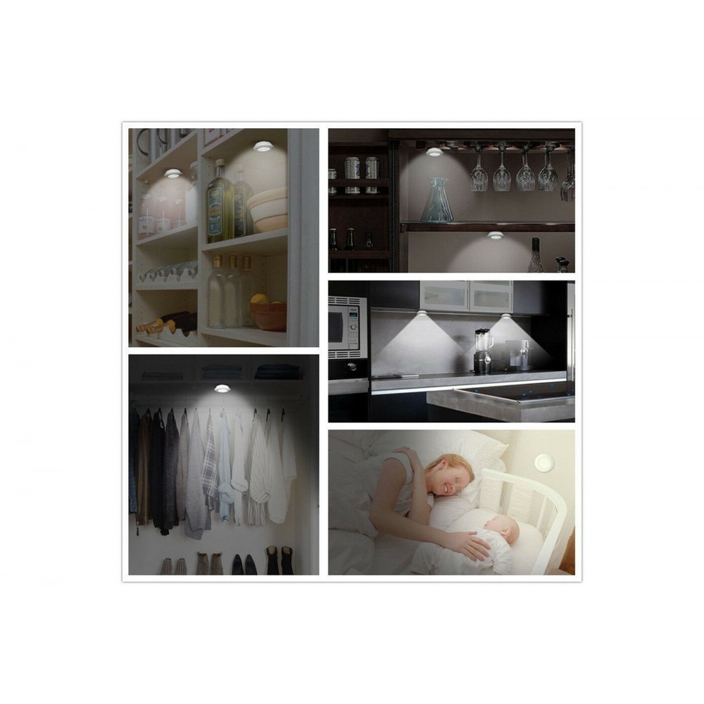 568989 Spots LED à piles avec télécommande à...