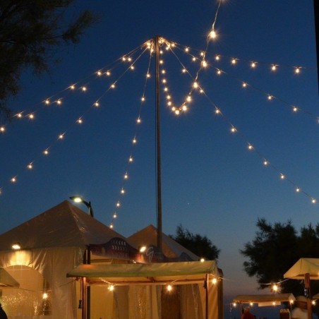 000007 10 Guirlande d'ampoules à LED 5 mètres  pour l'extérieur