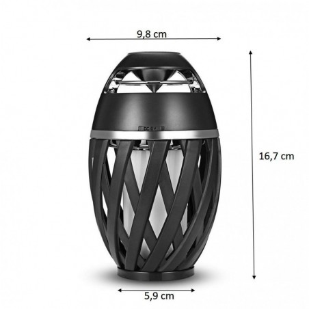 Haut-parleur lanterne effet flamme Cassa avec Bluetooth et rechargeable