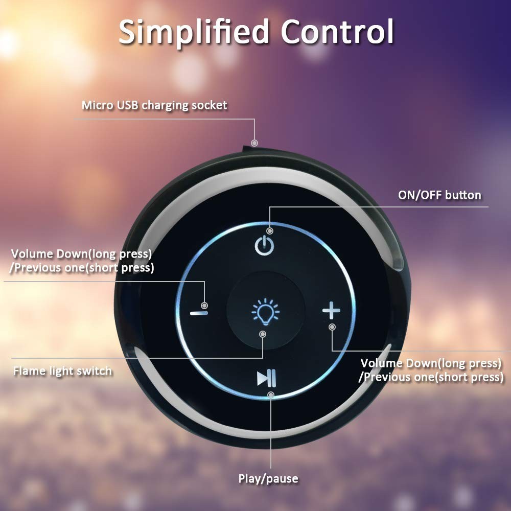 Haut-parleur lanterne effet flamme Cassa avec...