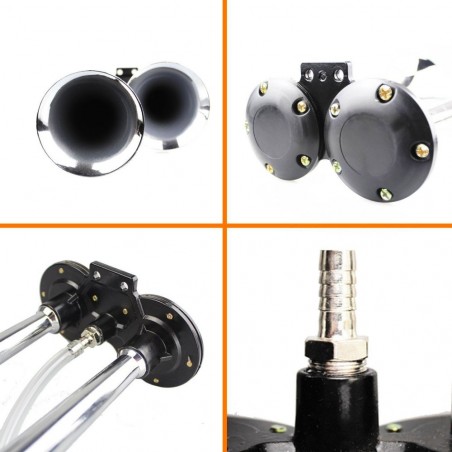 179962 Trompette Bitonale avec compresseur d'air 150dB 12v