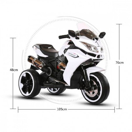 B37710 Moto électrique pour enfants BKT lumières et sons 12V MP3 USB