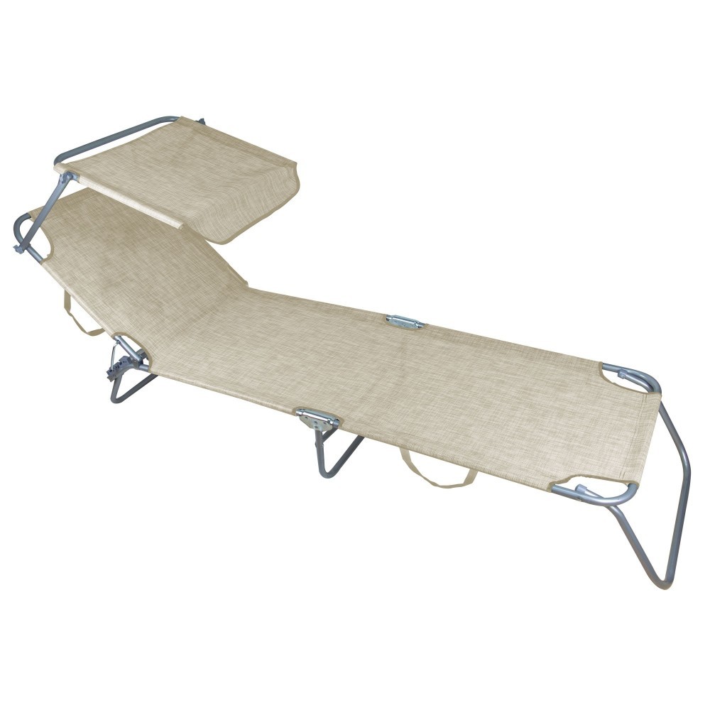 483671 Chaise-longue de jardin avec parasol...