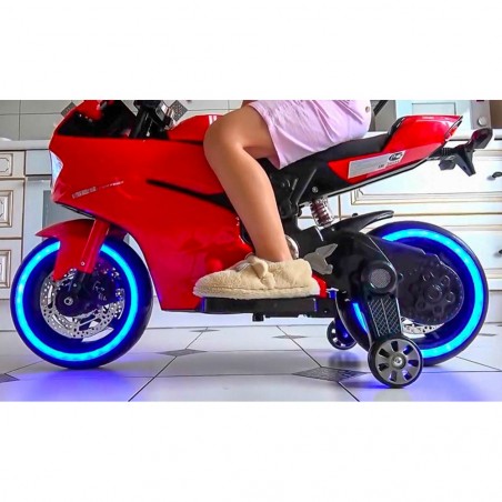 B39326 Moto sportive électrique pour enfant BKT lumières et sons 12V MP3 USB